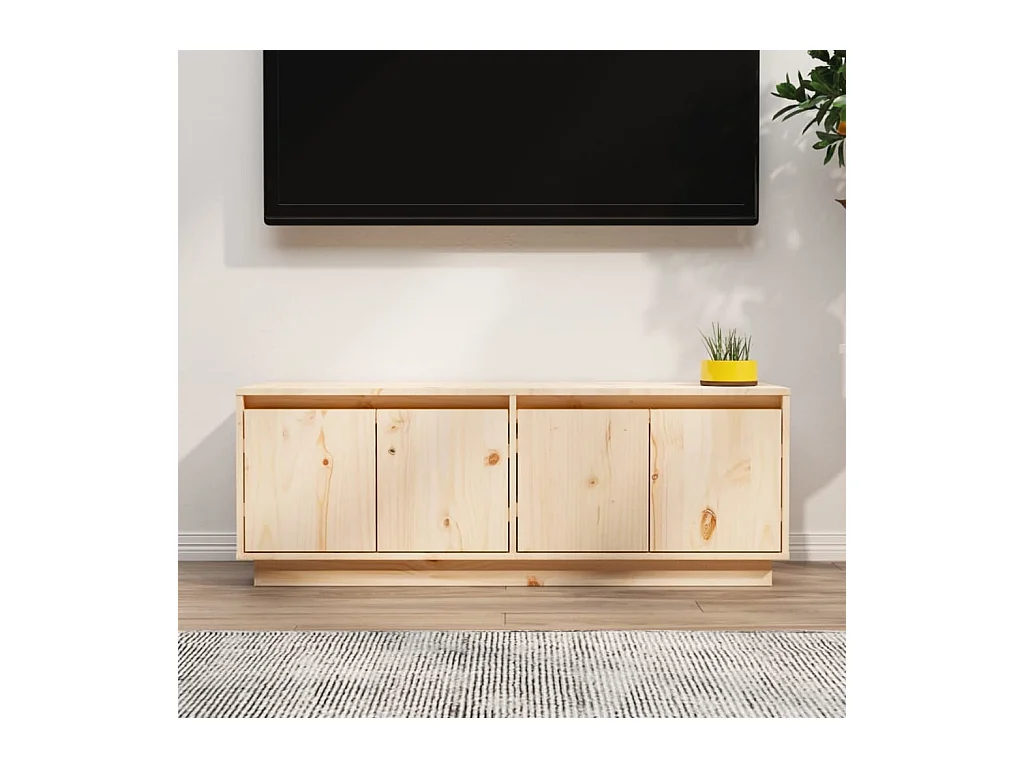 Mobile Porta TV 110x34x40 cm in Legno Massello di Pino