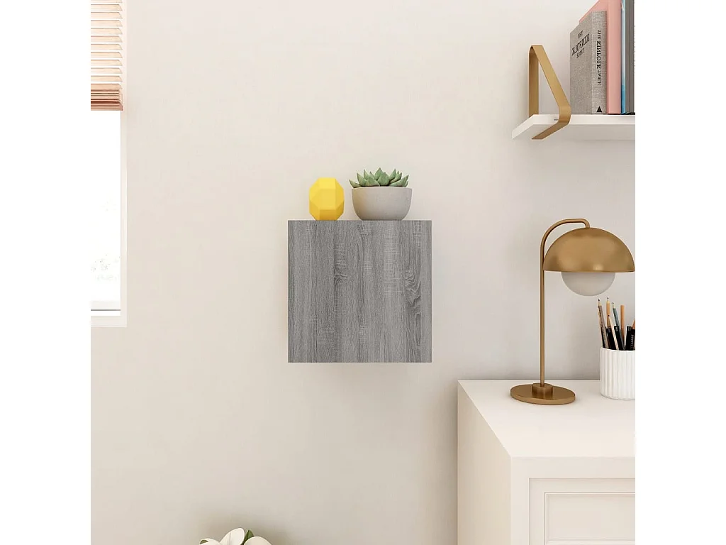 Tv-wandmeubel 30,5x30x30 cm grijs sonoma eikenkleurig