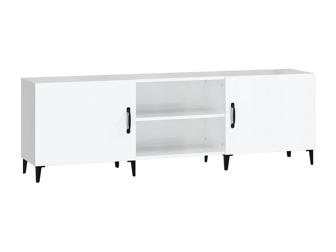 TV-Schrank Hochglanz-Weiß 150x30x50 cm Holzwerkstoff