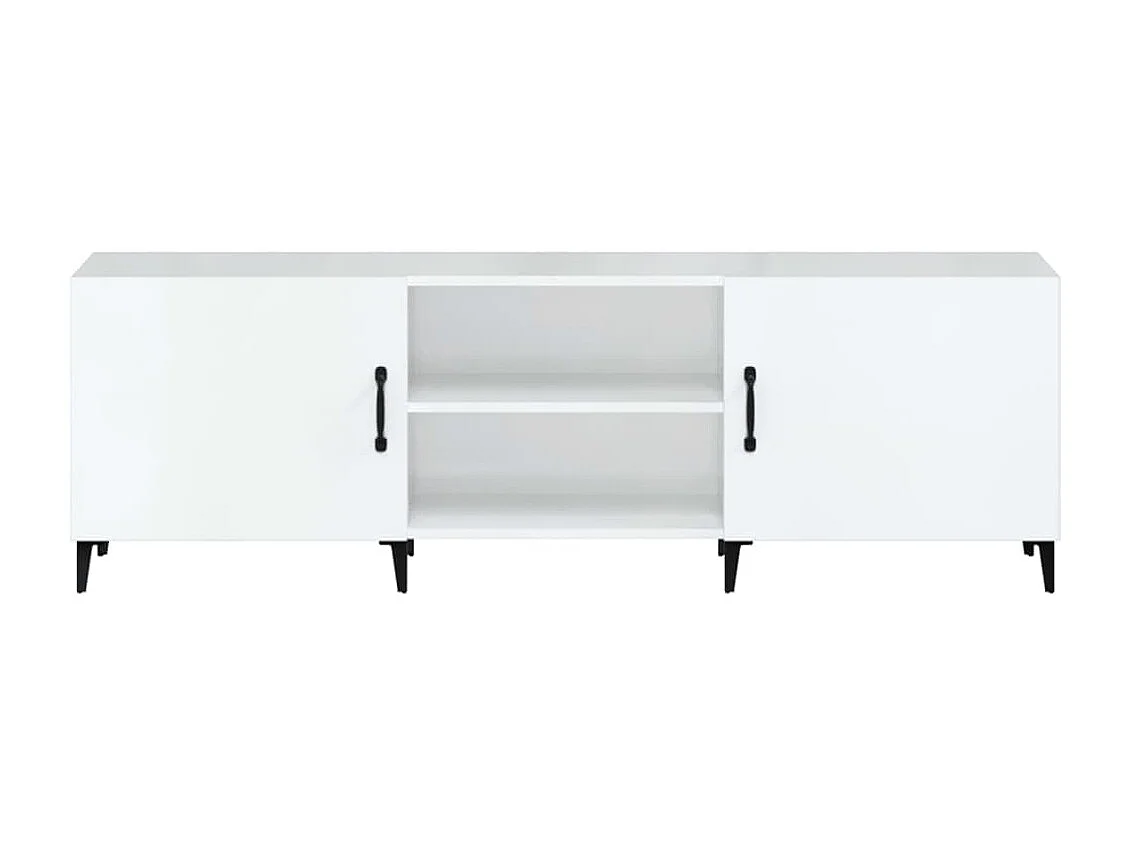 TV-Schrank Hochglanz-Weiß 150x30x50 cm Holzwerkstoff