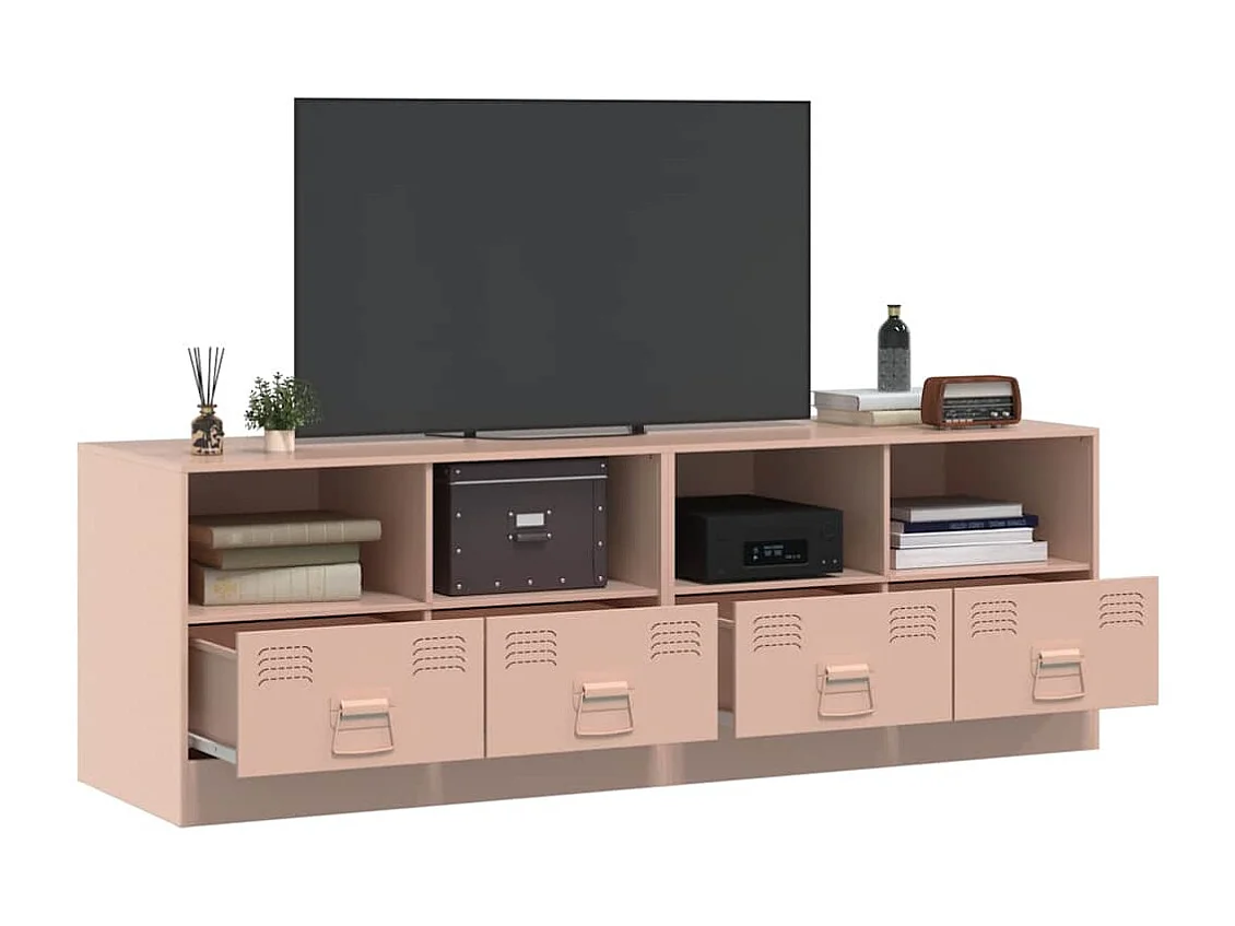 Meubles TV 2 pcs rose 67x39x44 cm acier