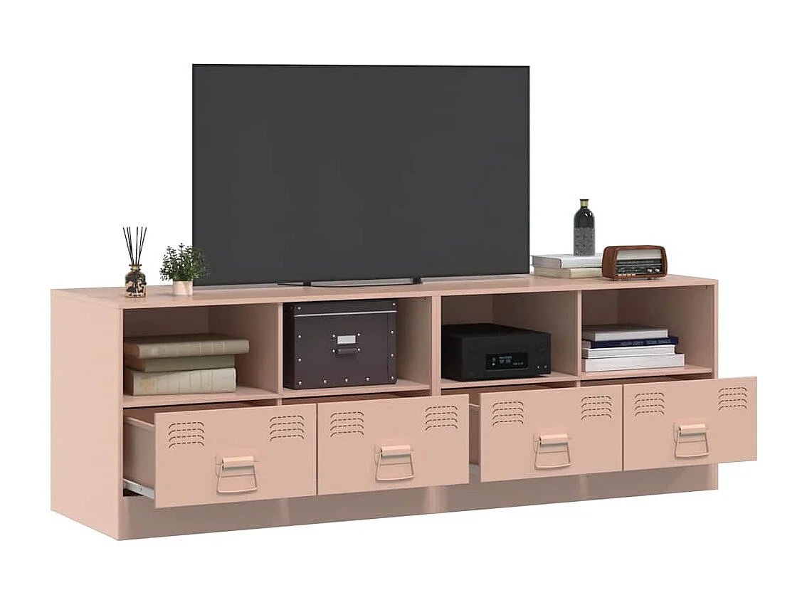 Meubles TV 2 pcs rose 67x39x44 cm acier