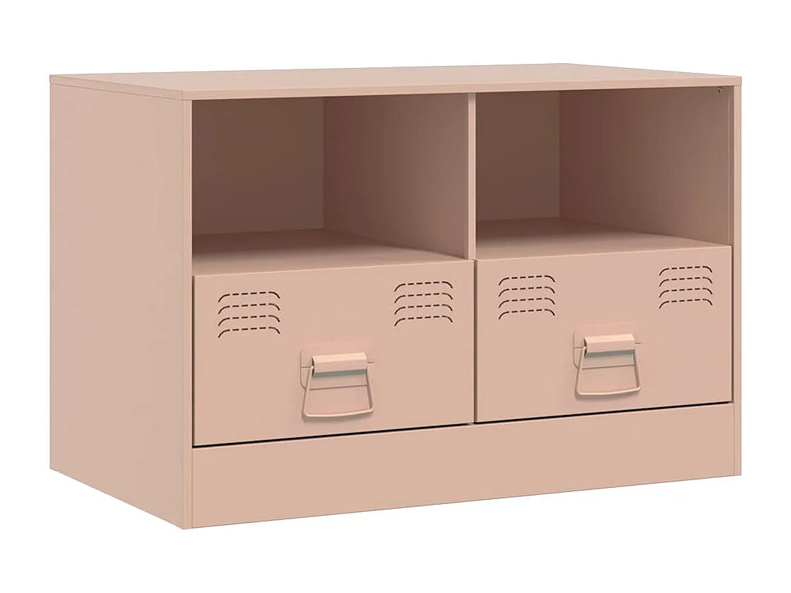 Meubles TV 2 pcs rose 67x39x44 cm acier