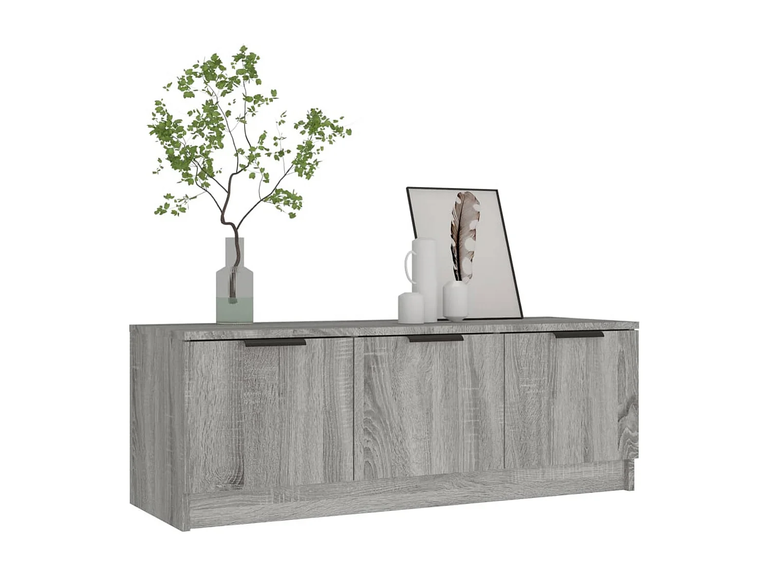 Meuble TV Sonoma gris 102x35x36,5 cm Bois d'ingénierie