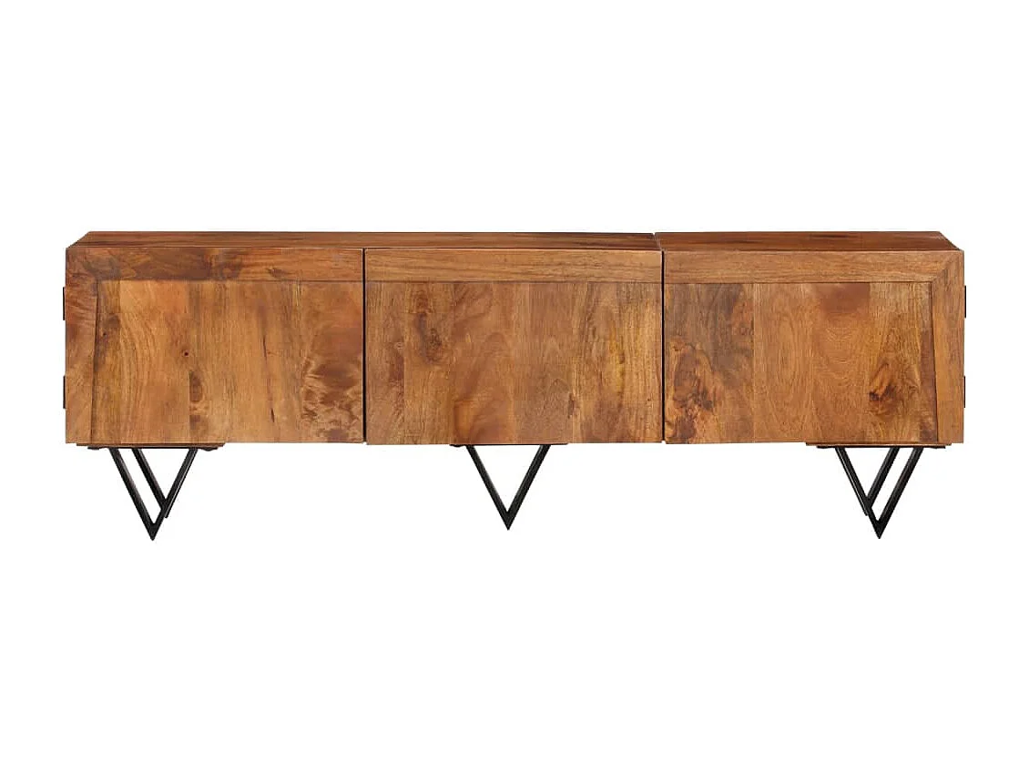 Meuble TV 140x30x46 cm Bois massif de manguier