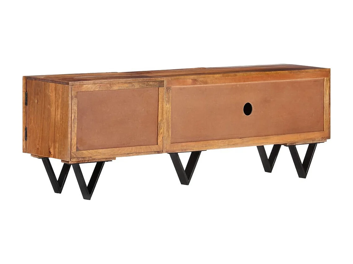 Meuble TV 140x30x46 cm Bois massif de manguier