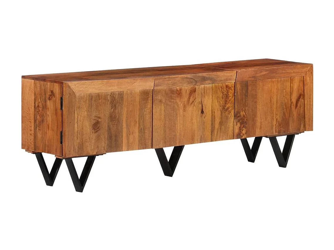 Meuble TV 140x30x46 cm Bois massif de manguier