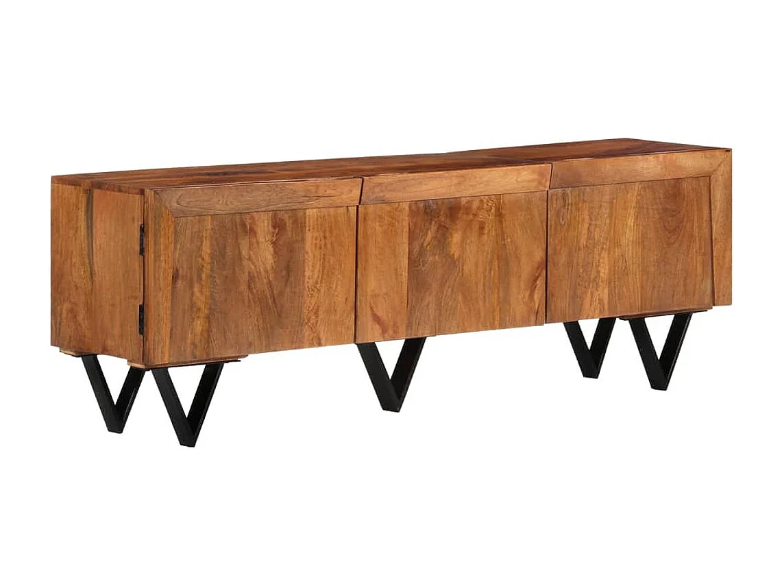 Meuble TV 140x30x46 cm Bois massif de manguier