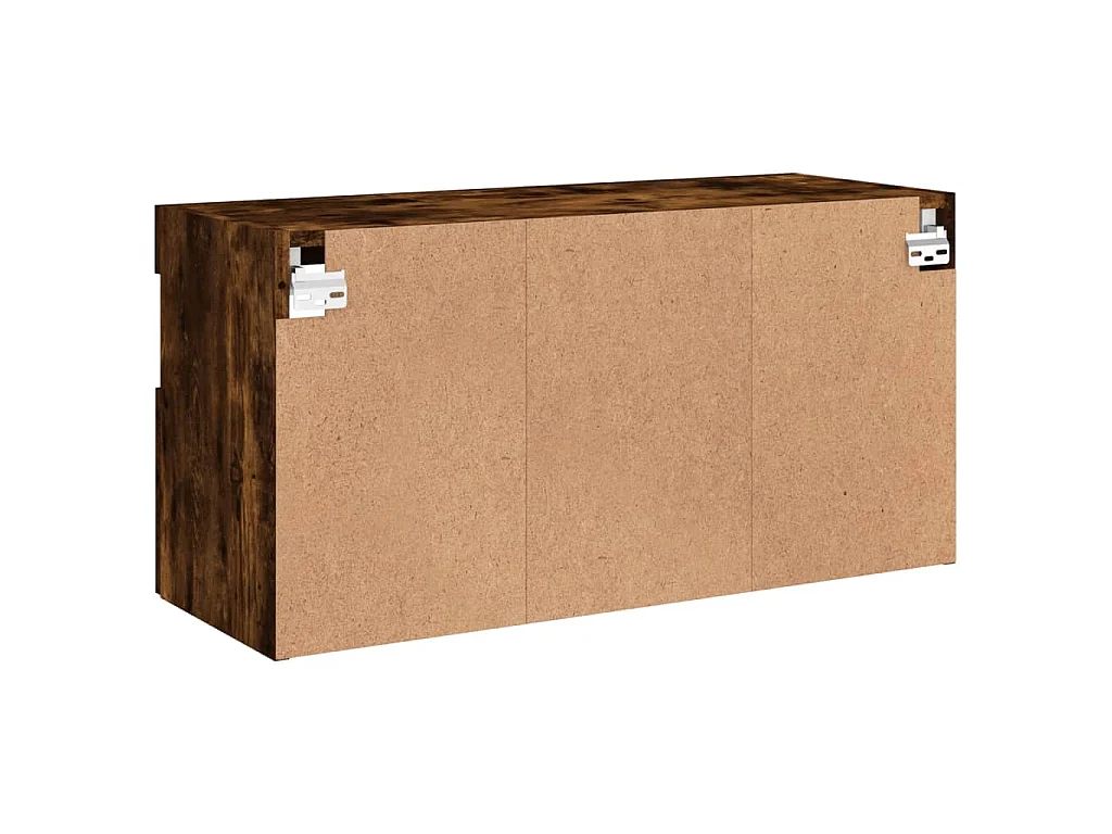TV-Wandschrank mit LED-Leuchten Räuchereiche 80x30x40 cm