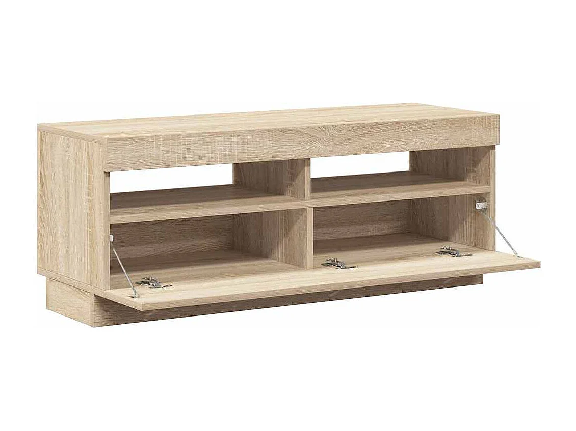 Meuble TV avec lumières LED chêne sonoma 100x35x40 cm