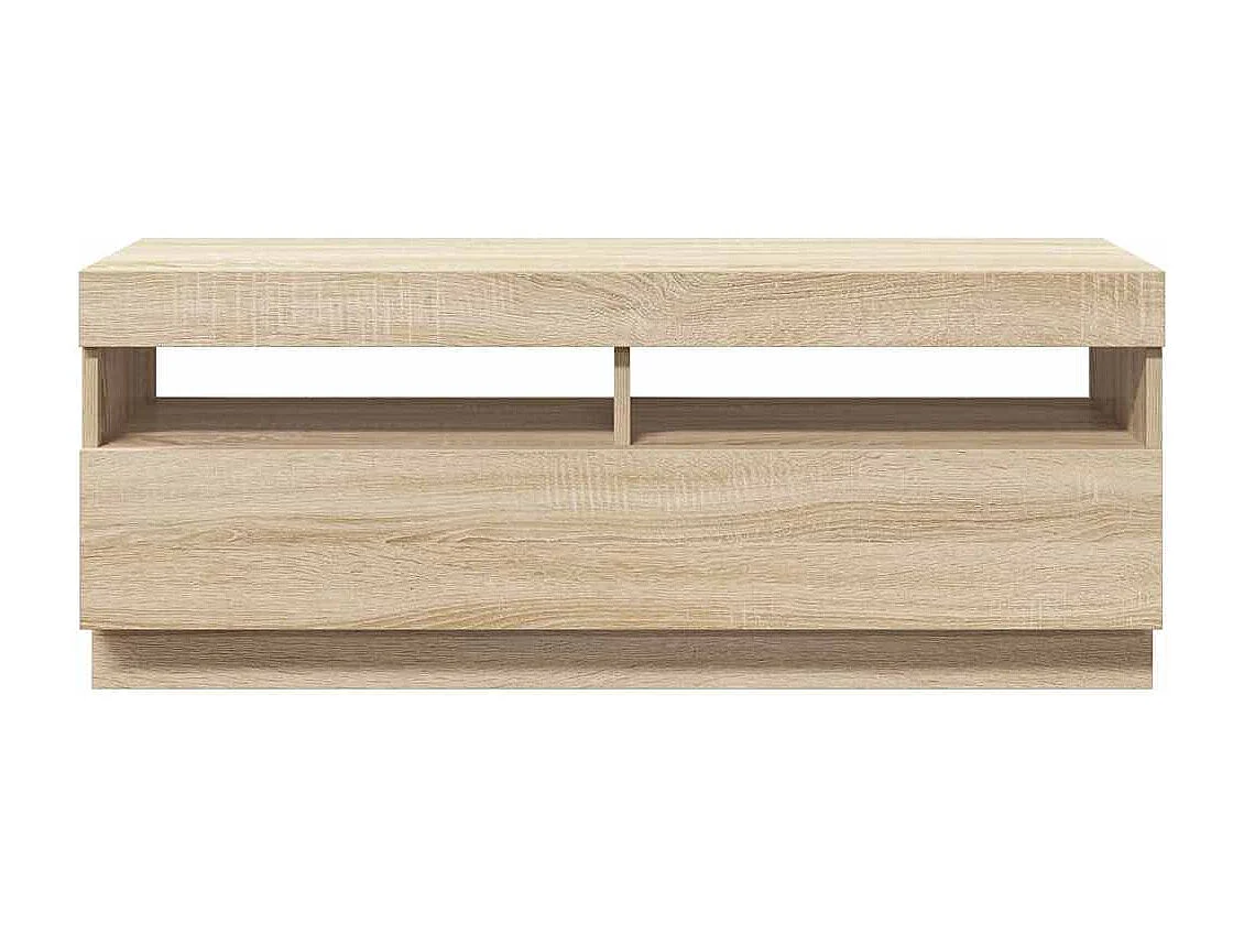 Meuble TV avec lumières LED chêne sonoma 100x35x40 cm