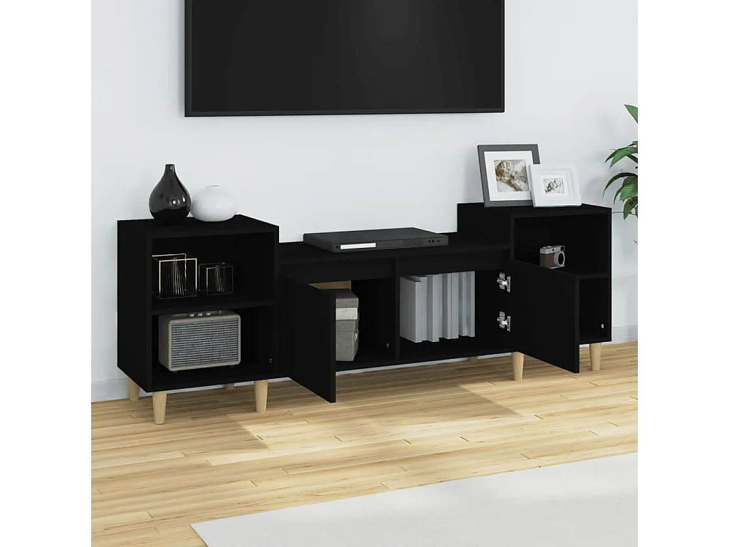 TV-Schrank Schwarz 160x35x55 cm Holzwerkstoff