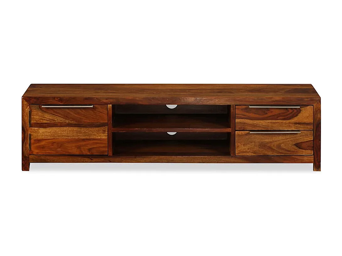 Mueble de TV madera maciza de acacia 120x30x30 cm