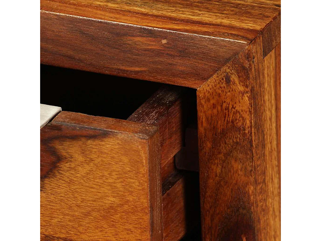 Mueble de TV madera maciza de acacia 120x30x30 cm