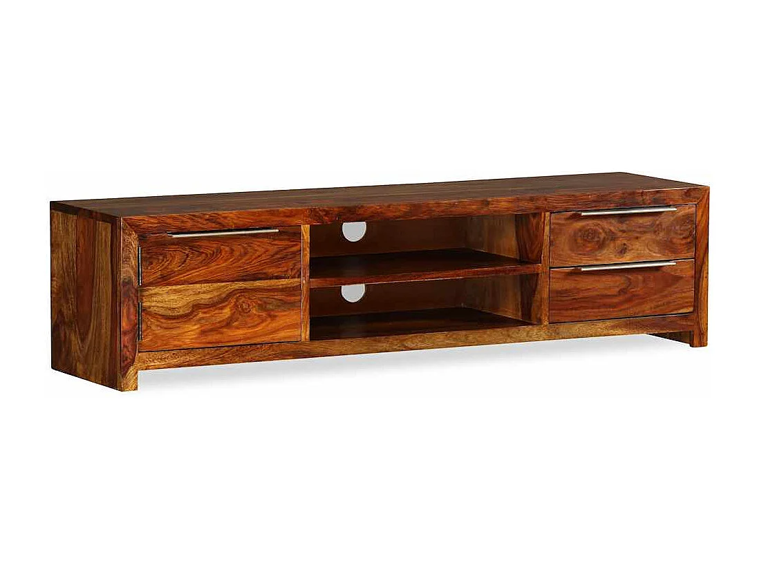 Meuble TV Bois massif 120x30x30 cm