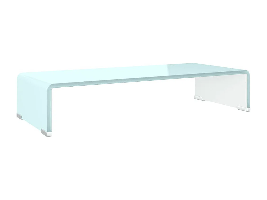TV-meubel/monitorverhoger 60x25x11 cm glas groen groen