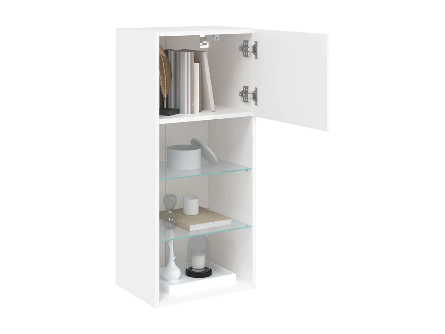 Mobile TV con Luci LED Bianco 40,5x30x90 cm