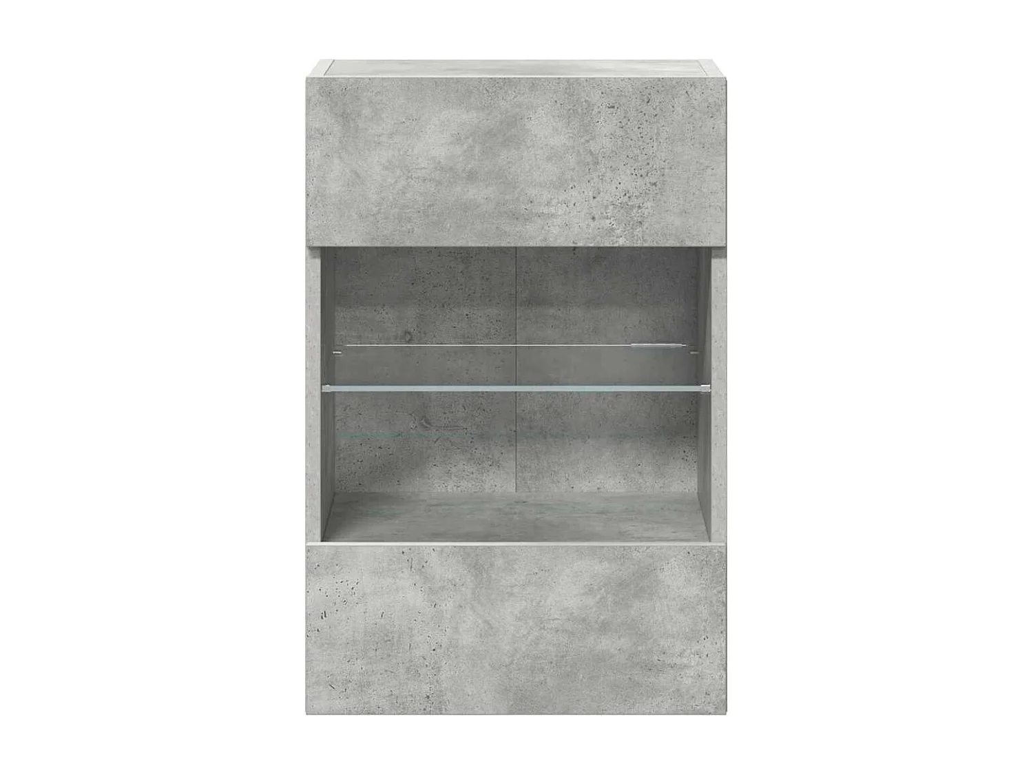 Wandschränke mit LED-Leuchten für TV 2 Stk. Betongrau 40x30x60,5 cm