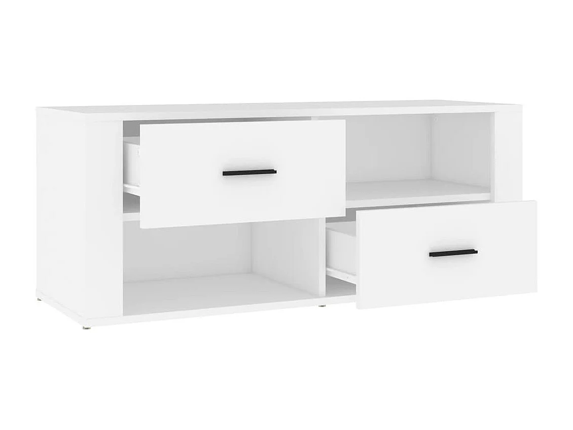 Móvel p/ TV 100x35x40cm madeira processada branco