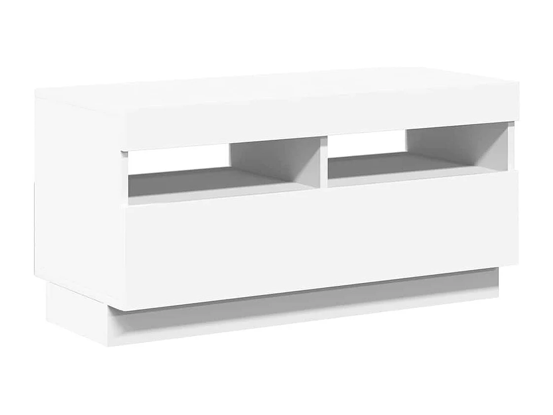 TV-Schrank mit LED-Leuchten Weiß 80x35x40 cm