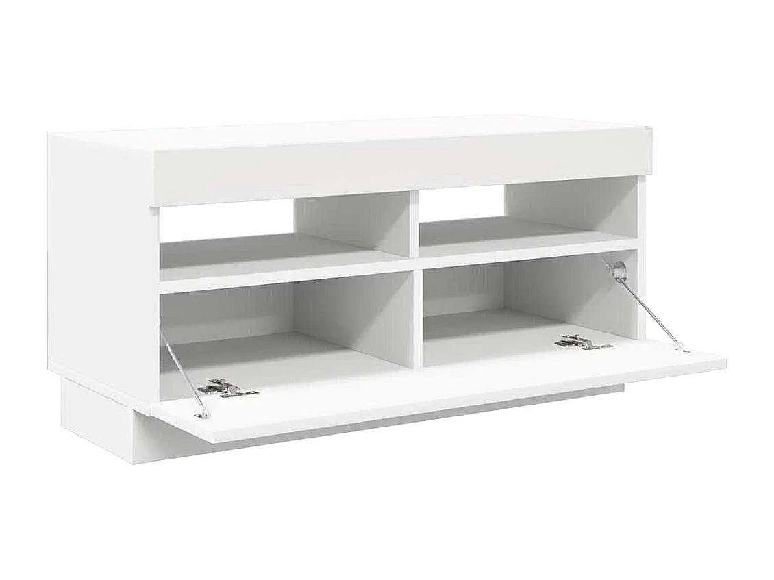TV-Schrank mit LED-Leuchten Weiß 80x35x40 cm