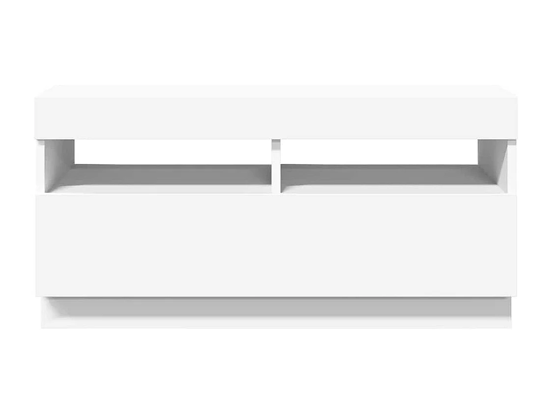 TV-Schrank mit LED-Leuchten Weiß 80x35x40 cm