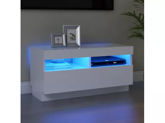 Kauf Unique TV-Schrank mit LED-Leuchten Weiß 80x35x40 cm