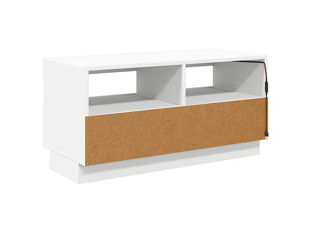 Meuble TV avec lumières LED blanc 80x35x40 cm