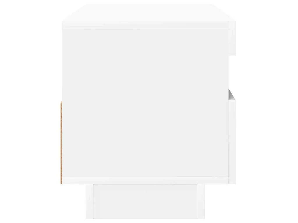 Meuble TV avec lumières LED blanc 80x35x40 cm