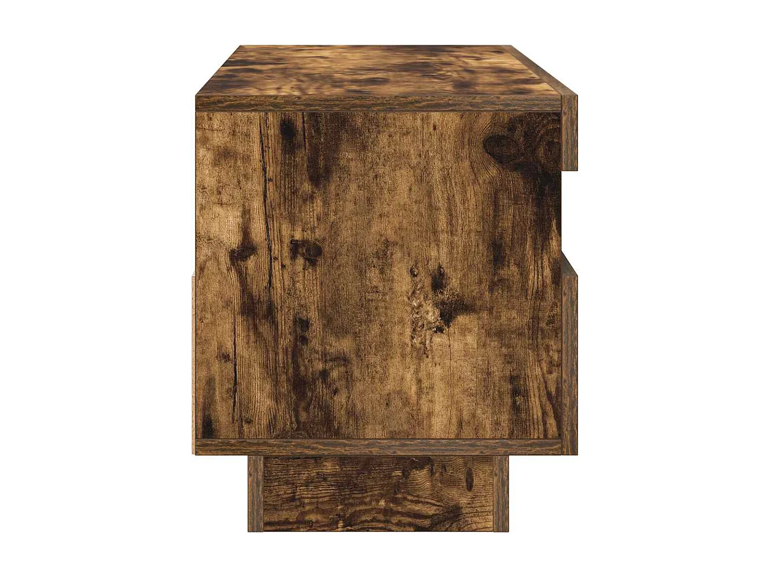 Meuble TV avec lumières LED chêne fumé 100x35x40 cm