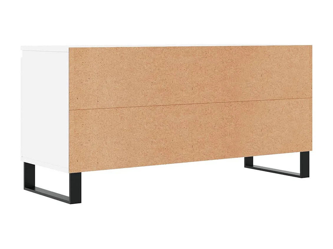 Meuble TV blanc 104x35x50 cm bois d'ingénierie