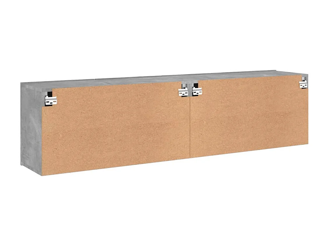 Tv-meubels 2 st wandgemonteerd 80x30x41 cm betongrijs