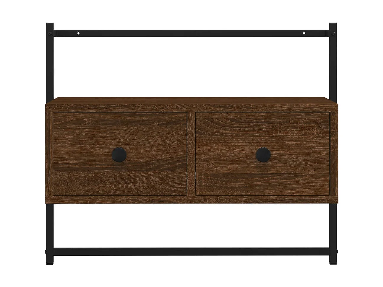 Meuble TV mural chêne marron 60,5x30x51 cm bois d'ingénierie