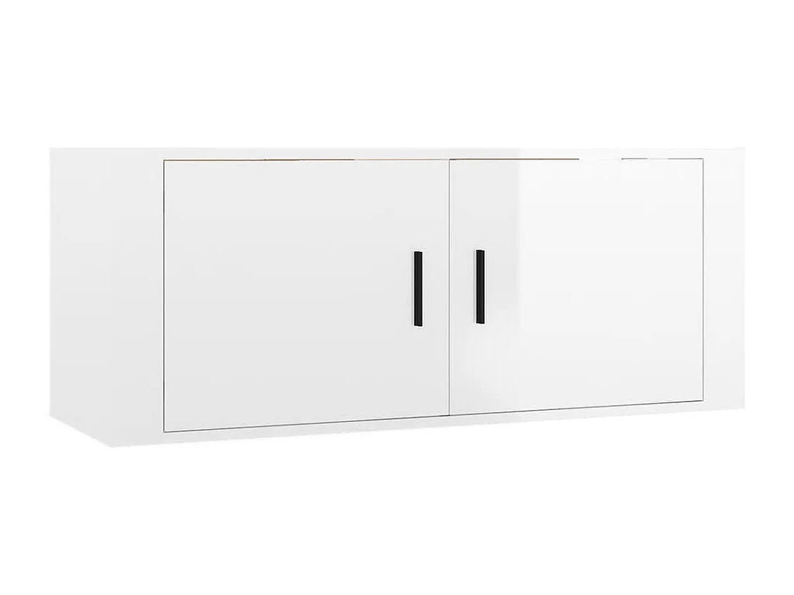 Ensemble de meubles TV 8 pcs Blanc brillant Bois d'ingénierie