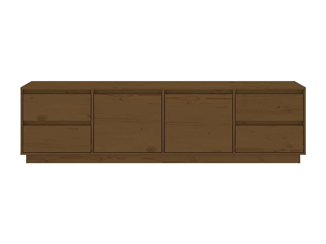 Tv-meubel 176x37x47,5 cm massief grenenhout honingbruin