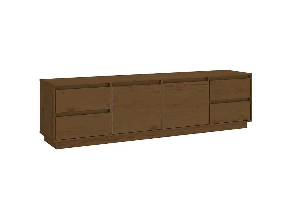TV-Schrank Honigbraun 176x37x47,5 cm Massivholz Kiefer