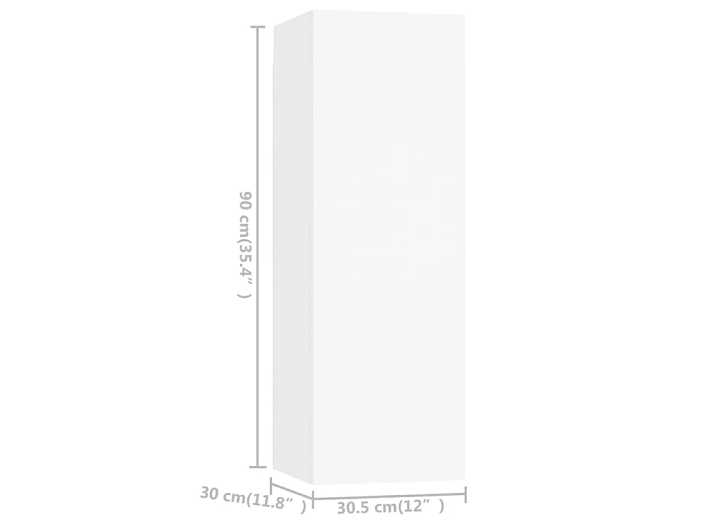 5 pcs conjunto de móveis de TV contraplacado branco