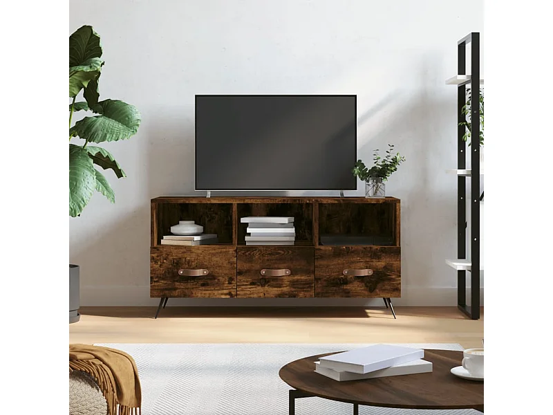 TV-Schrank Räuchereiche 102x36x50 cm Holzwerkstoff
