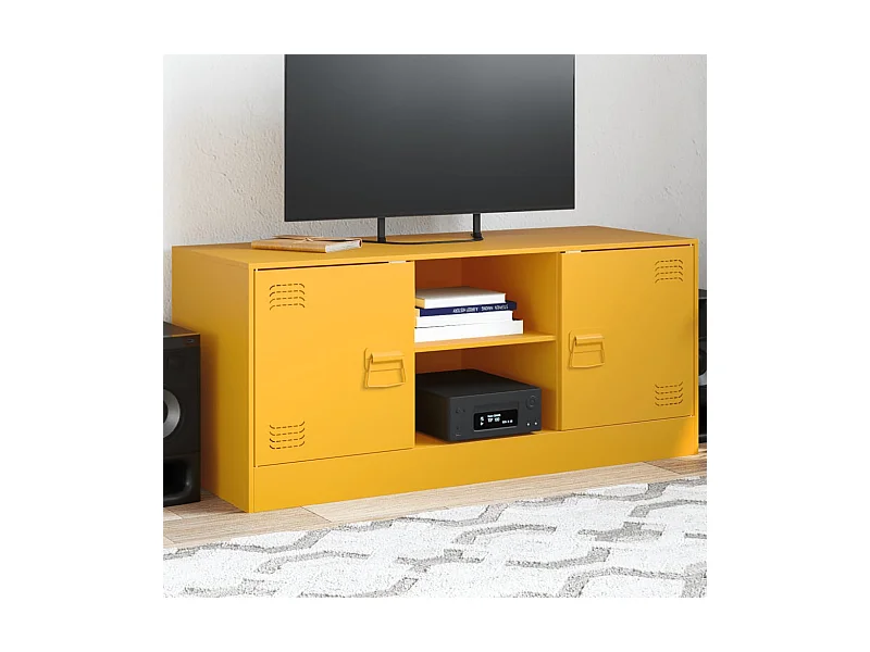 TV-Schrank Senfgelb 99x39x44 cm Stahl