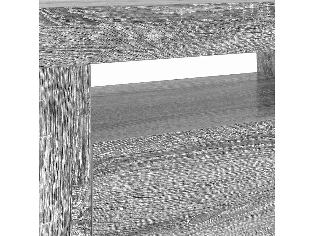 Móvel de TV com luzes LED 120x35x40 cm cinzento sonoma