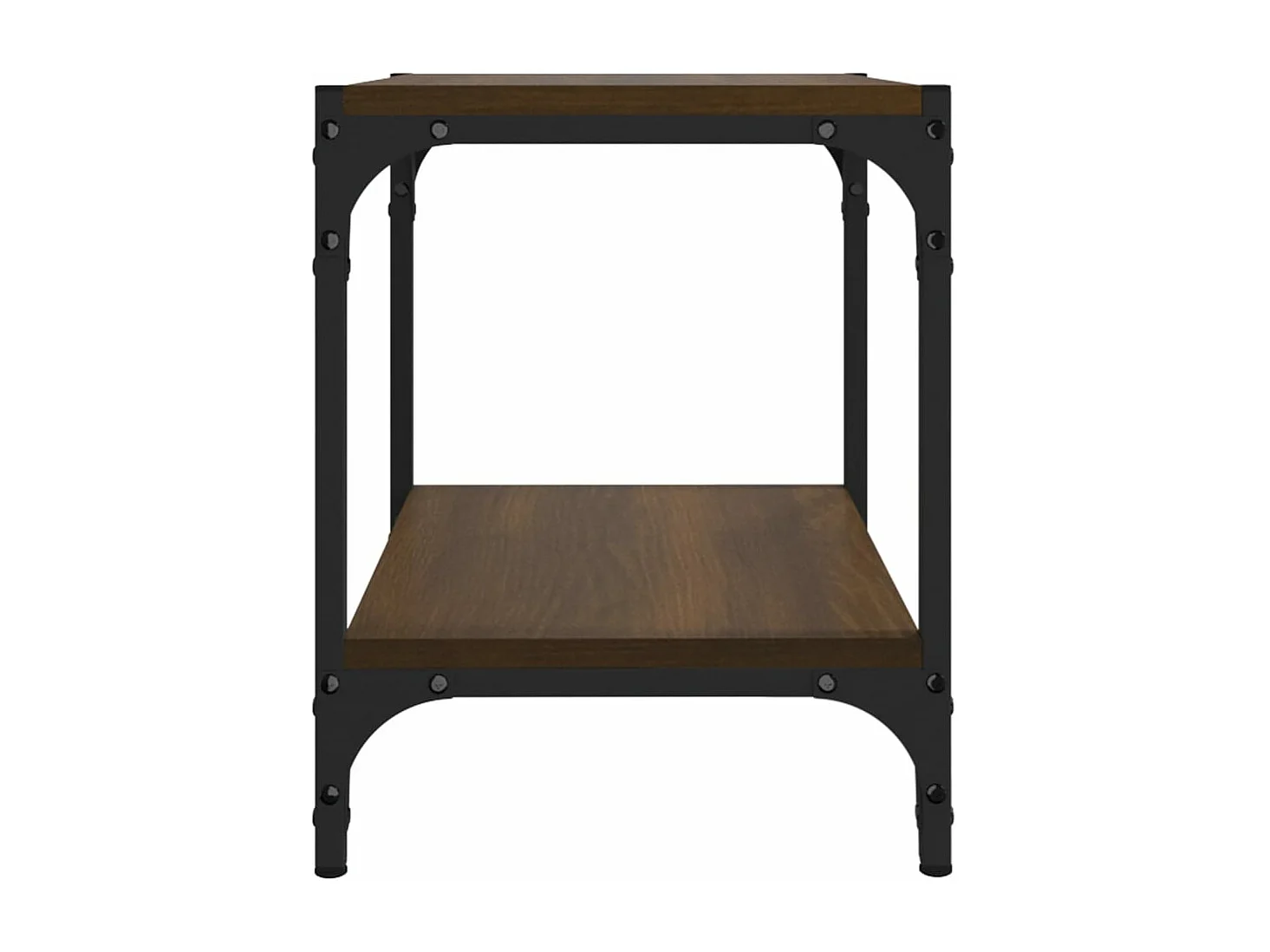 Meuble TV Chêne marron 40x33x41 cm Bois d'ingénierie et acier