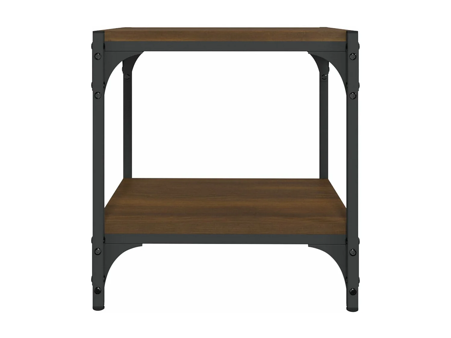 Meuble TV Chêne marron 40x33x41 cm Bois d'ingénierie et acier