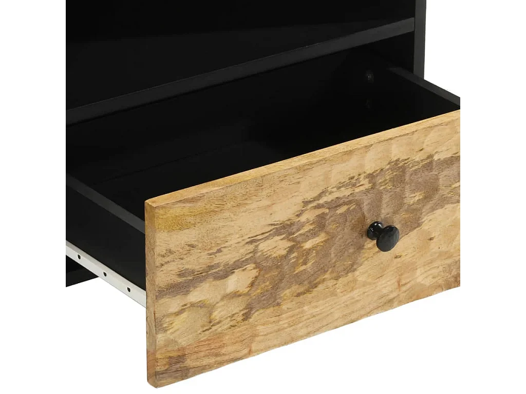 TV-Schrank 80x33x46 cm Massivholz Mango