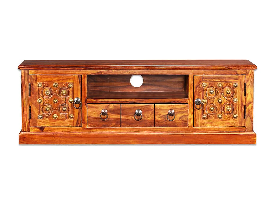 Móvel de TV madeira acácia maciça 120x30x40 cm