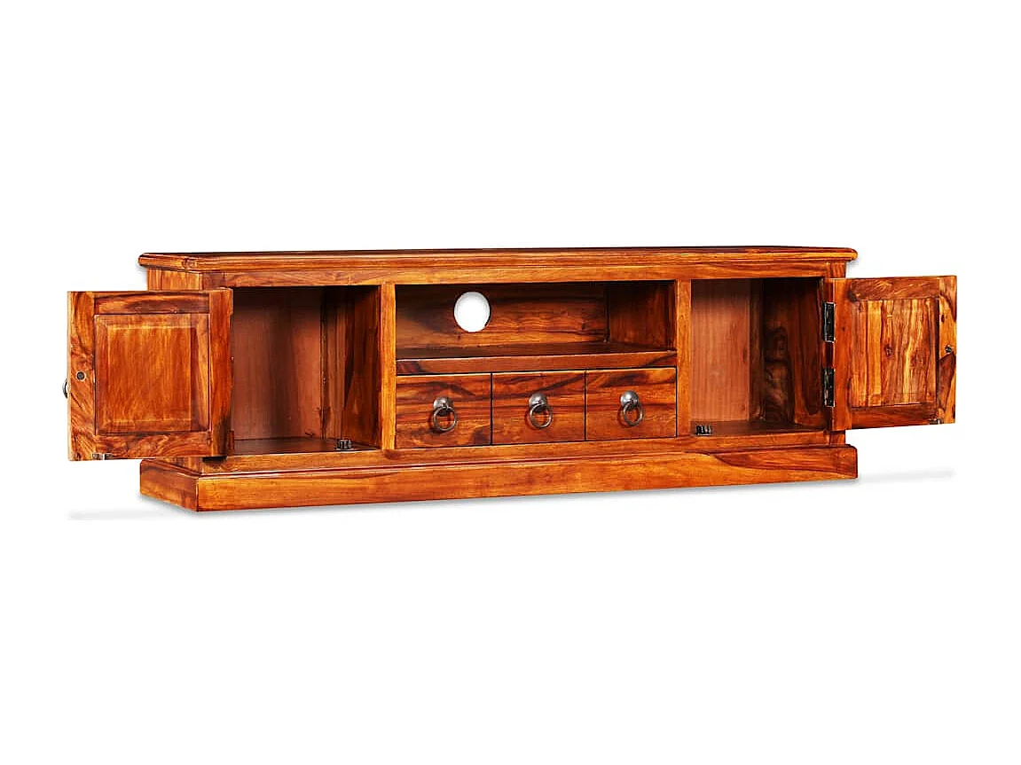 Móvel de TV madeira acácia maciça 120x30x40 cm