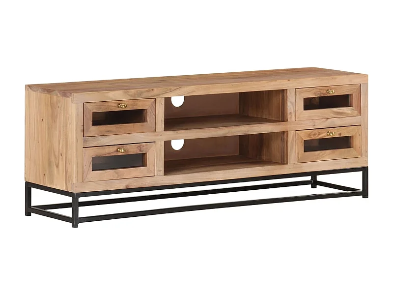 Meuble TV 110x30x40 cm Bois d'acacia massif
