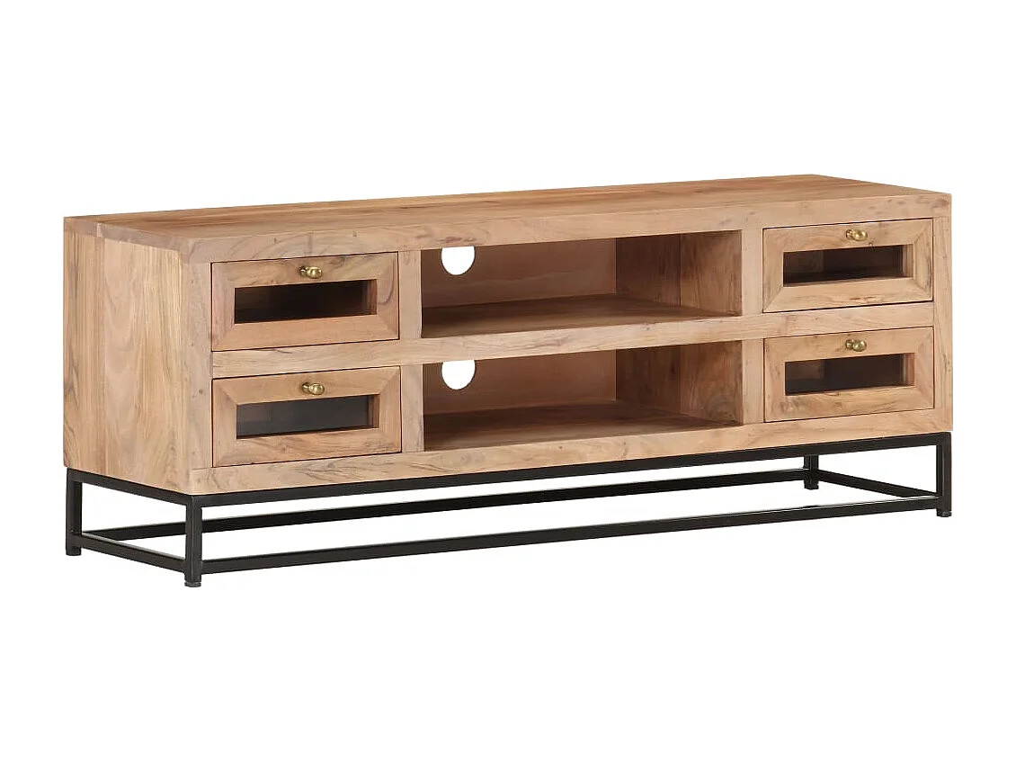 Meuble TV 110x30x40 cm Bois d'acacia massif