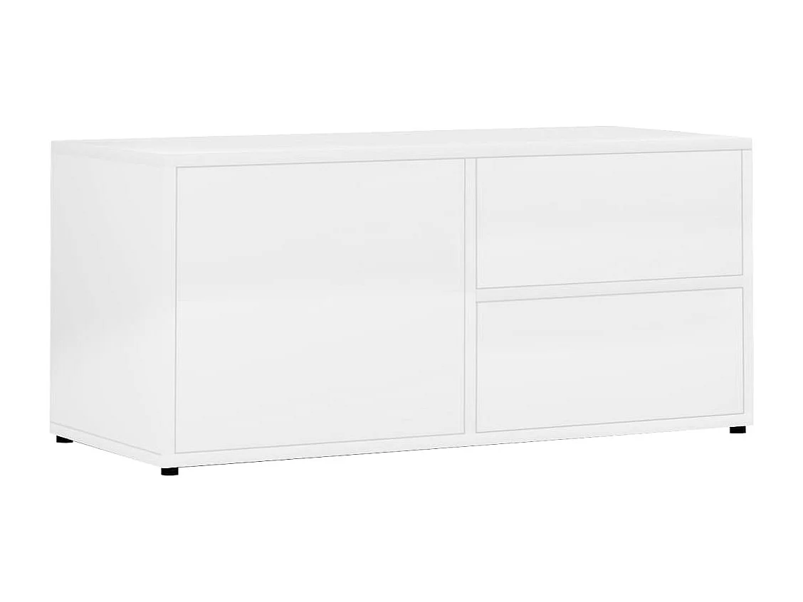 TV-Schrank Hochglanz-Weiß 80x34x36 cm Holzwerkstoff