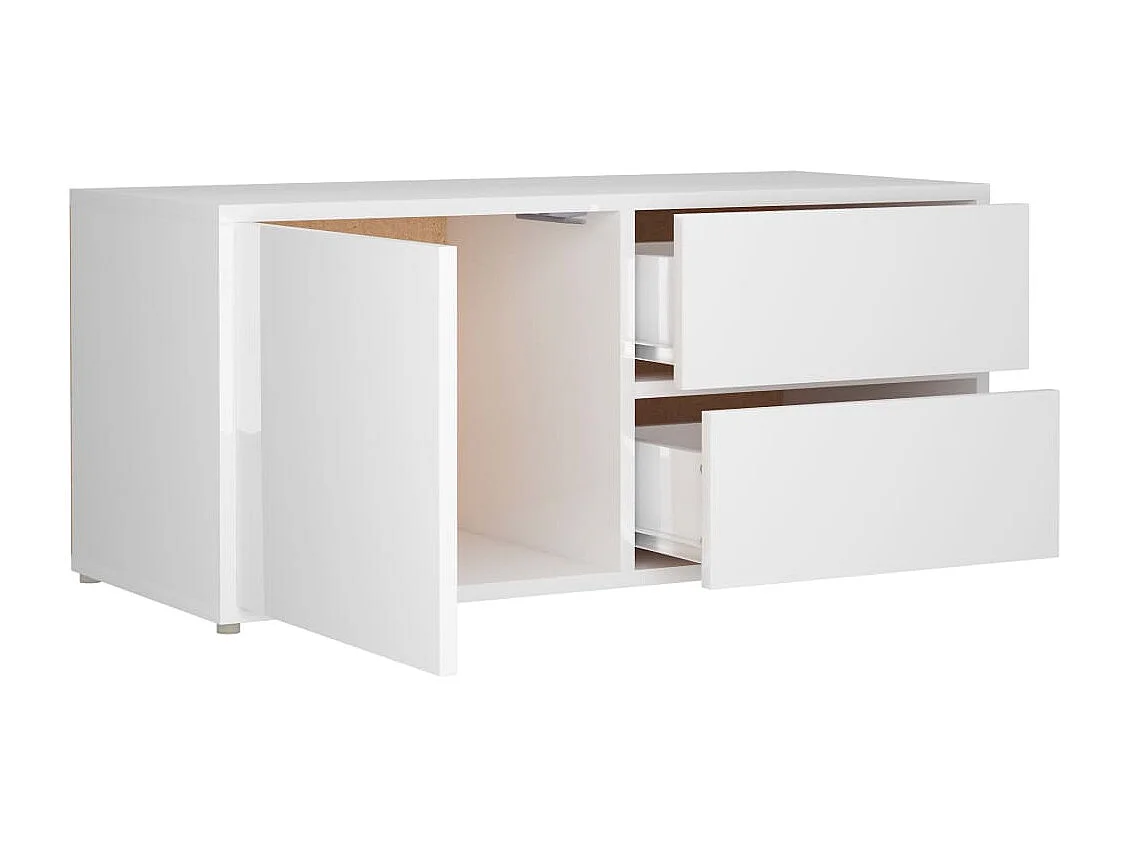 TV-Schrank Hochglanz-Weiß 80x34x36 cm Holzwerkstoff