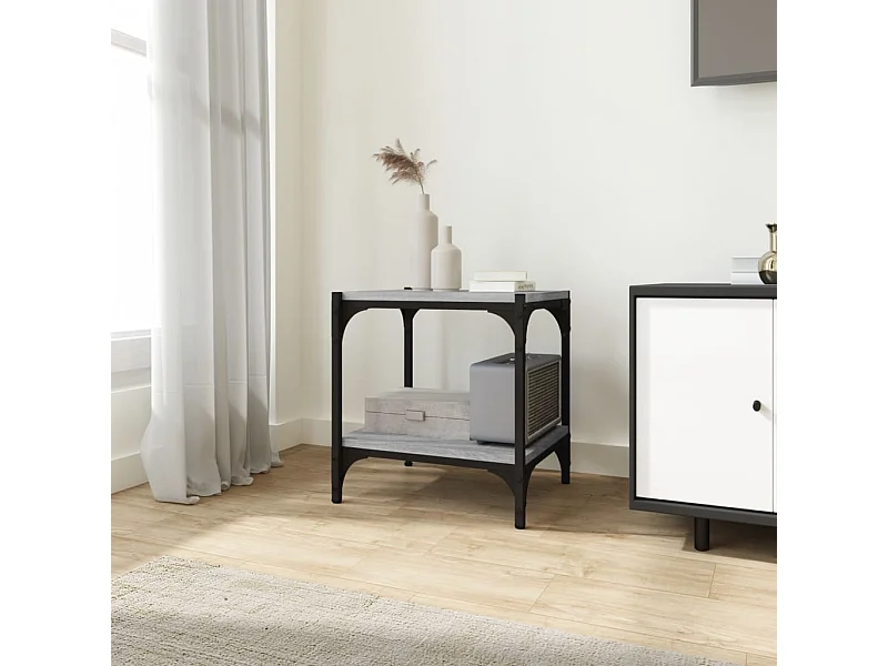 TV-Schrank Grau Sonoma 40x33x41 cm Holzwerkstoff und Stahl